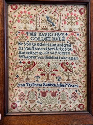 Lot 2010 - 19th Century Wool Work Sampler 'The Saviour's...