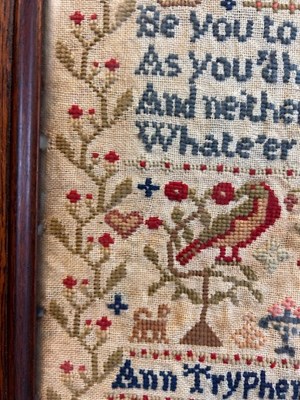 Lot 2010 - 19th Century Wool Work Sampler 'The Saviour's...