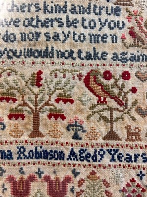 Lot 2010 - 19th Century Wool Work Sampler 'The Saviour's...