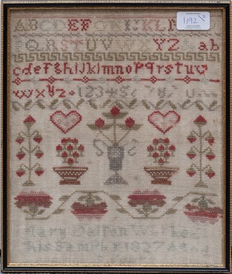 Lot 1192 - Small Alphabet Sampler Worked by Mary Dalton,...