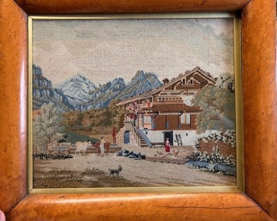 Lot 1180 - Late 19th Century Woolwork of a Chalet within...