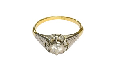 Lot 510 - A Diamond Solitaire Ring, the round brilliant...