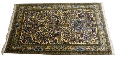 Lot 381 - Isfahan Rug, the ivory field of flowering...