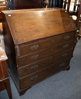 Lot 1453 - A George III Mahogany Bureau, 95cm by 50cm by...