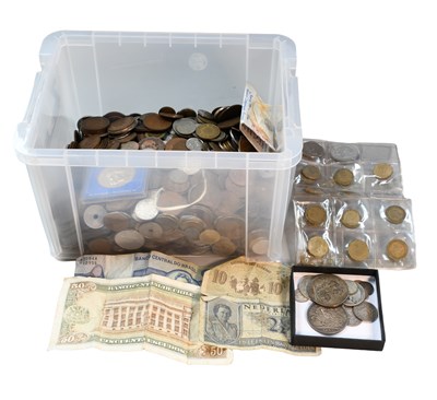 Lot 306 - Assorted British and World Coins, including 2x...