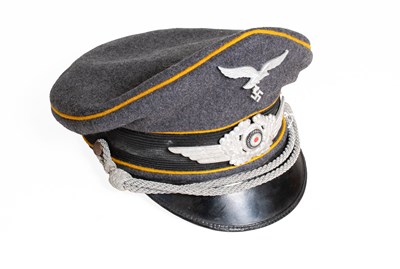 Lot 296 - A Second World War German Luftwaffe OR's Visor...