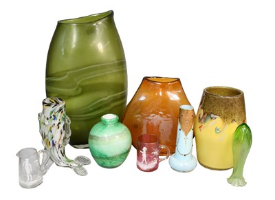 Lot 330 - A Strathearn Studio Glass Vase, yellow and...