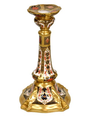 Lot 286 - A Royal Crown Derby Porcelain Candlestick,...