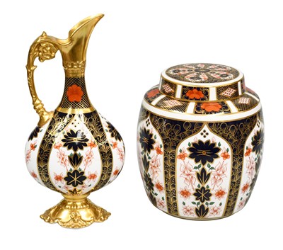 Lot 274 - A Royal Crown Derby Porcelain Pedestal Ewer,...