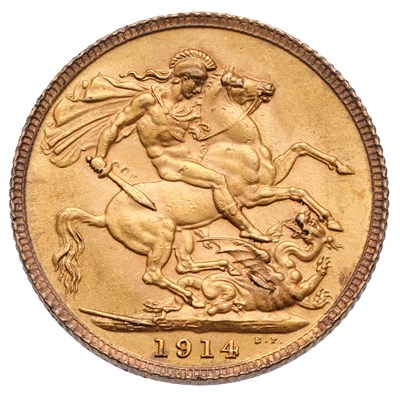 Lot 182 - George V, Sovereign 1914; extremely fine