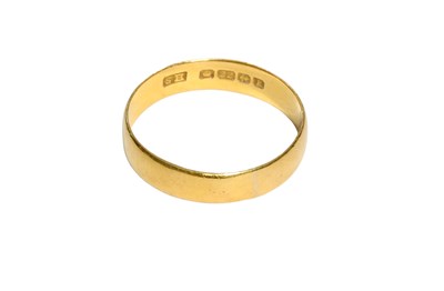 Lot 497 - A 22 Carat Gold Band Ring, finger size M1/2