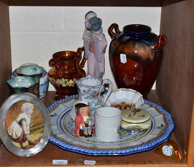 Lot 180 - A quantity of pottery including Lldaro, lustre and Halcyon Days boxes