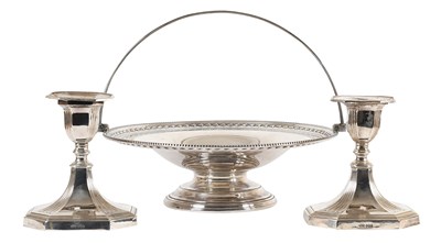 Lot 84 - A Pair of Elizabeth II Silver Candlesticks, by...