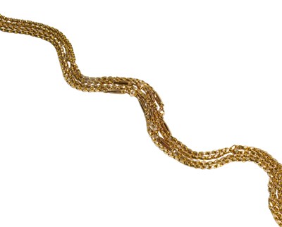 Lot 486 - A Muff Chain, clip and an applied plaque...