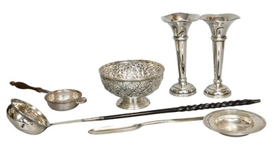 Lot 135 - A Collection of Assorted Silver, comprising a...