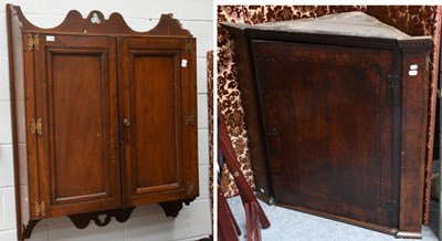 Lot 1369 - 19th Century Oak Corner Cabinet and a Mahogany...