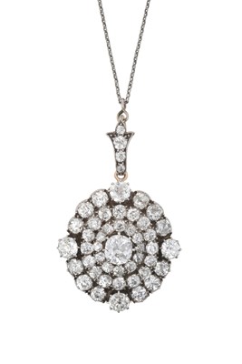 Lot 2215 - A Late Victorian Diamond Brooch/Pendant on...