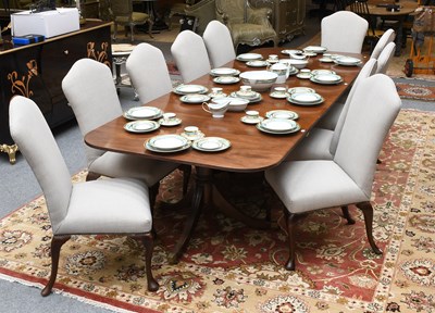 Lot 1372 - A Regency Style Mahogany Three Pillar Dining...
