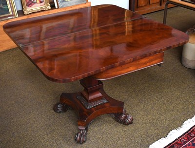 Lot 1416 - An Early Victorian Mahogany Fold Over Tea...