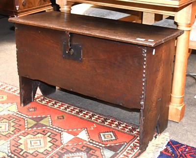 Lot 1191 - An 18th Century Six Plank Hinged Chest, 92cm...