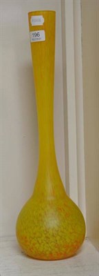 Lot 196 - A 'Muluty' spatter yellow glass vase