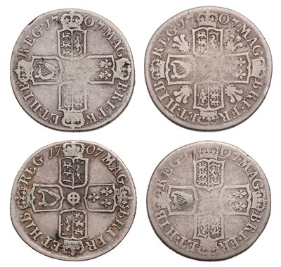 Lot 57 - Assorted Anne Shillings, to include: 1707,...