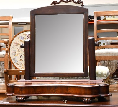 Lot 1435 - A Mahogany Dressing Table Mirror, with...