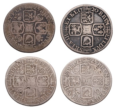 Lot 63 - George I, Assorted Shillings, to include: 1717,...