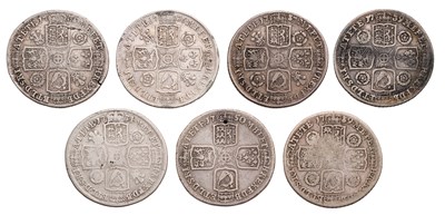 Lot 68 - George II, Assorted Shillings, comprising 1734,...