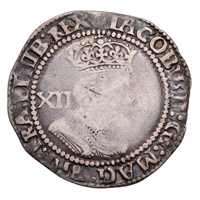 Lot 25 - James I, Shilling, third coinage 1619-25, mm....