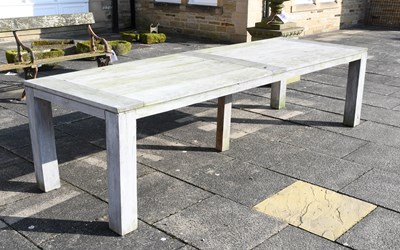 Lot 1201 - A Substantial Wooden Garden Table Manufactured...