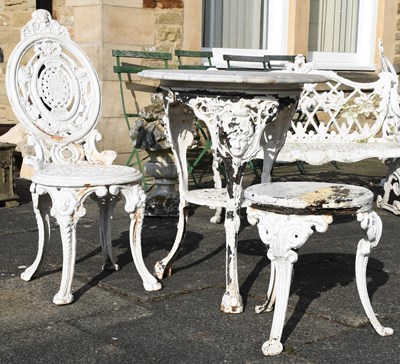 Lot 1216 - A Victorian White Painted Cast Iron Britannia...