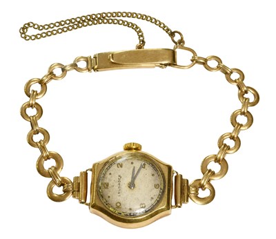 Lot 537 - A Lady's 9 Carat Gold Crusader Wristwatch,...