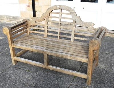 Lot 1235 - A Teak Lutyens Style Garden Bench, 168cm