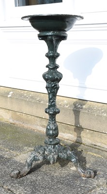 Lot 1237 - A Victorian Green Painted Cast Iron Bird Bath,...