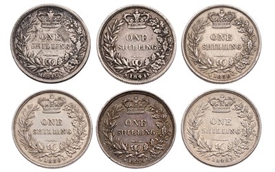 Lot 91 - Victoria, Mixed Young Head Shillings,...