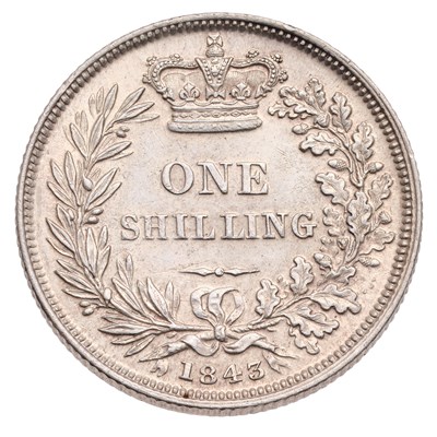 Lot 89 - Victoria, Shilling 1843, (Bull 2989, ESC1290,...