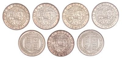 Lot 98 - Victoria, Assorted High-Grade Shillings, to...
