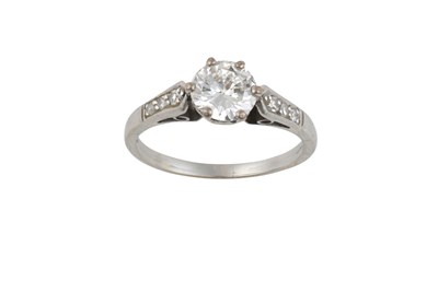 Lot 2343 - A Diamond Solitaire Ring the round brilliant...