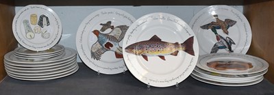 Lot 147 - Collection of Jersey Pottery Plates in two...