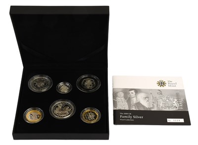 Lot 247 - UK, Family Silver Proof Collection 2009, 6...