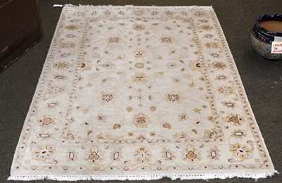 Lot 1096 - Afghan Ziegler Rug, the ivory field of...