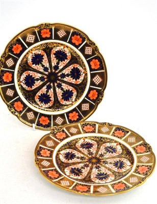 Lot 226 - A pair of Royal Crown Derby Imari plates