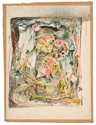 Lot 446 - Charles Murray (1894-1954) Scottish "Air Raid"...