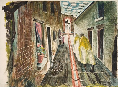 Lot 445 - Charles Murray (1894-1954) Scottish Street...