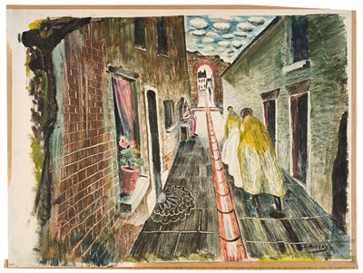 Lot 445 - Charles Murray (1894-1954) Scottish Street...