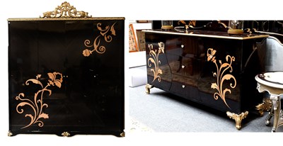 Lot 1391 - A Marquetry and Parcel Gilt Double-Wardrobe,...