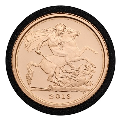 Lot 219 - Elizabeth II, Proof Quarter Sovereign 2013;...