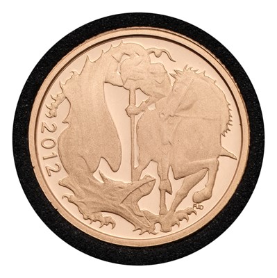 Lot 218 - Elizabeth II, Proof Quarter Sovereign 2012,...
