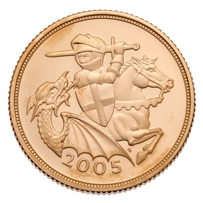 Lot 205 - Elizabeth II, Proof Sovereign 2005, with...